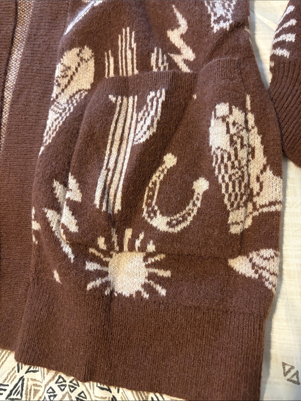 NWT Very J Cowboy Desert Theme Cardigan - Picture 4 of 6